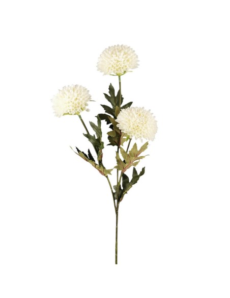 Fiore pon pon Artificiale 3 rami 65 cm | Decorazione casa