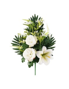 Gigli e Peonie artificiali 7 capolini 50 cm | Decorazione