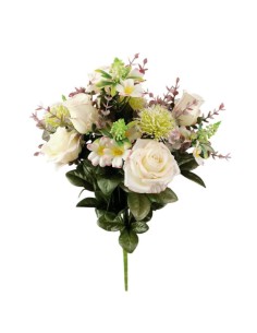 Rose artificiali 14 fiori e boccioli 50 cm |Decorazione Casa