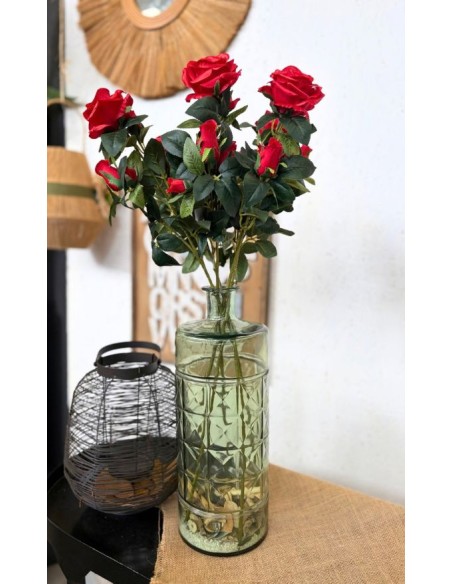 Rosa Maya Artificiale 67cm 3 Boccioli | Decorazione Casa