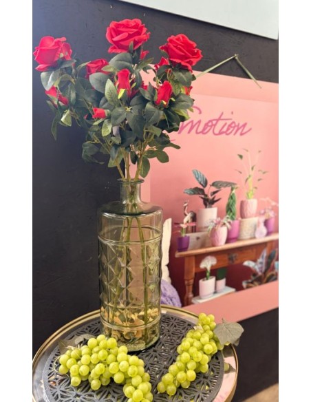Rosa Maya Artificiale 67cm 3 Boccioli | Decorazione Casa