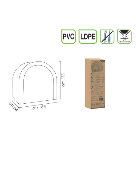 Serra Begonia Verdemax 186x84x175 cm: Protezione per Piante