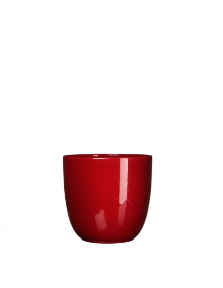 COPRIVASO CERAMICA TUSCA RED - H14XD14,5 cm