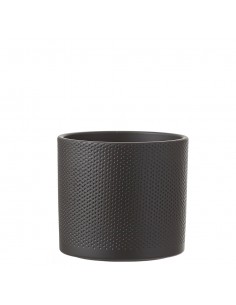 COPRIVASO CERAMICA ERA NERO OPACO - H17,5 X D19,5 cm