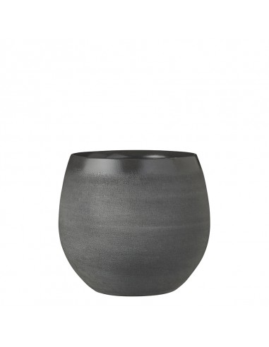 COPRIVASO CERAMICA DOURO BLACK GRAY - H23XD26 cm