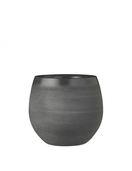 COPRIVASO CERAMICA DOURO BLACK GRAY - H23XD26 cm