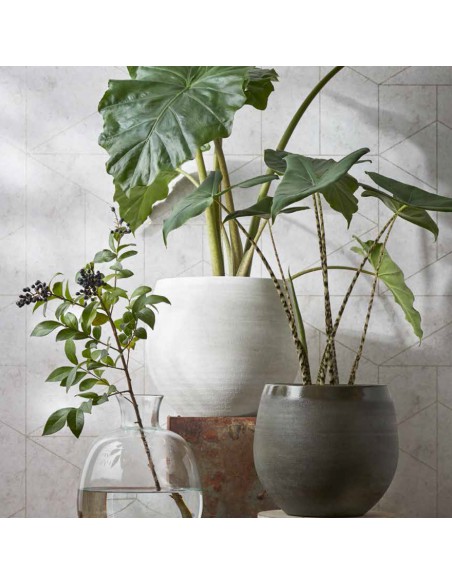 COPRIVASO CERAMICA DOURO BLACK GRAY - H23XD26 cm