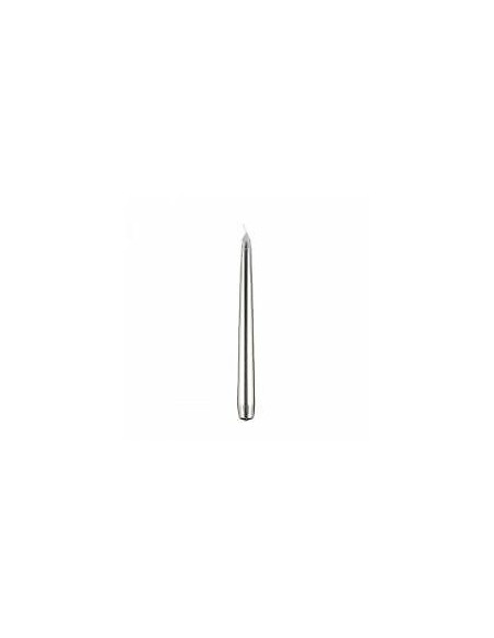 CANDELA CONICA ARGENTO 250/25MM (H 8)