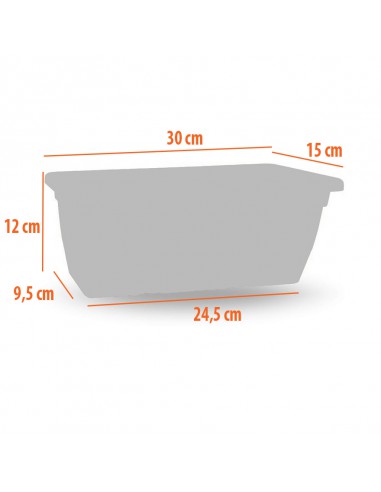 Cache-pot Veca Naxos Anthracite – 60 Cm, Résistant Aux Intempéries Pour Intérieur Et Extérieur