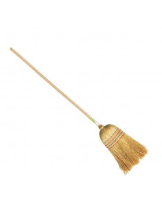 SCOPA IN SAGGINA LUNGH.30 CM - CON MANICO IN LEGNO