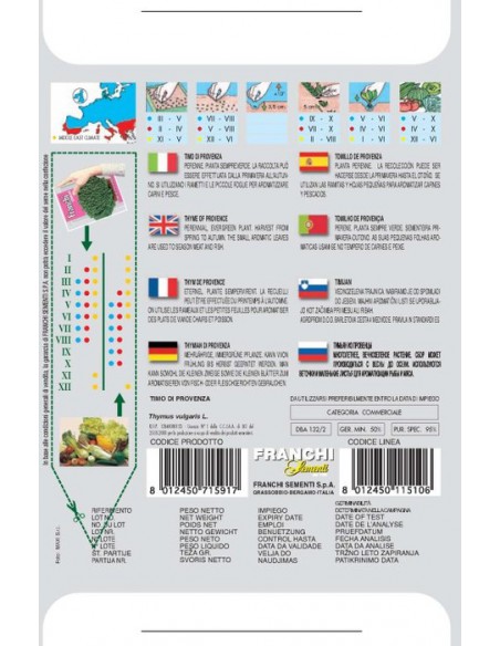 Semi Timo di Provenza Franchi Sementi | Acquista Online