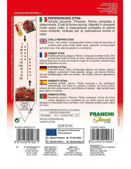 SEMI DI PEPERONCINO ETNA varietà siciliana autoctona
