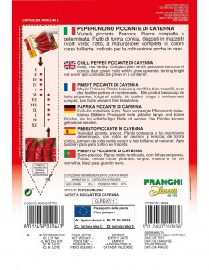 SEMI DI PEPERONCINO CAYENNA PICCACENTE 2
