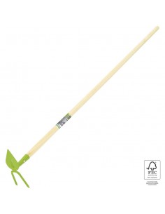 ZAPPETTA QUADRA BIDENTE MANICO IN LEGNO - CM 130
