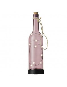 LED SOLARE 'Bottiglia' - PINK - micro LED 2