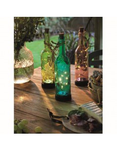 LED SOLARE 'Bottiglia' - PINK - micro LED