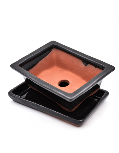 VASO BONSAI POTSET BLACK 15 cm