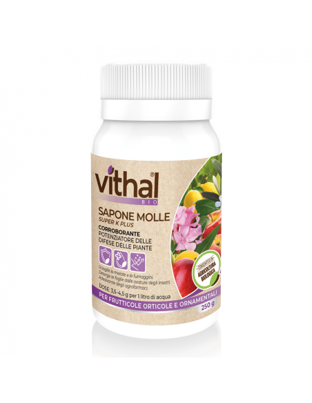 INSETTICIDA CORROBORANTE VITHAL SAPONE MOLLE SUPER K PLUS 250 g