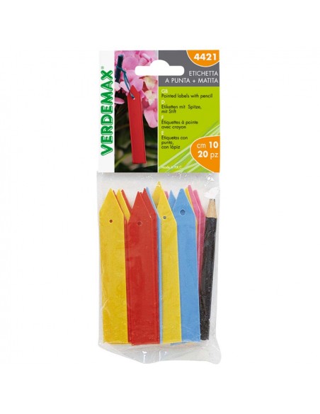 ETICHETTA A PUNTA 10 CENTIMETRI BUSTA 20 PZ + MATITA