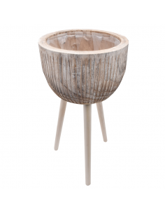 PORTAVASO IN LEGNO "SARA" RIALZATO DIAMETRO 24 CM 2