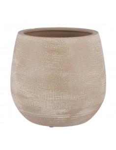 COPRIVASO CERAMICA VICTOR BEIGE - H24XD25 cm