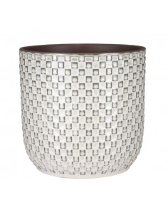 COPRIVASO CERAMICA DAAN WHITE - H20,5XD21,5 cm