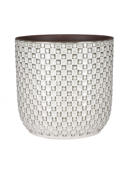 COPRIVASO CERAMICA DAAN WHITE - H20,5XD21,5 cm
