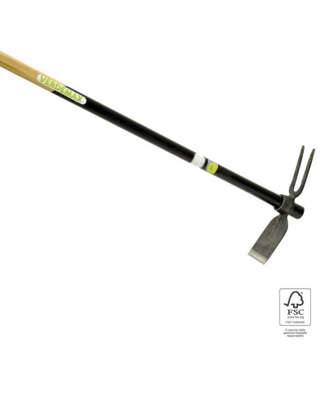ZAPPA QUADRA BIDENTE CON MANICO IN LEGNO - CM 140