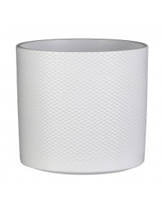 COPRIVASO CERAMICA ERA RELIEF BIANCO - H21,5XD23 cm