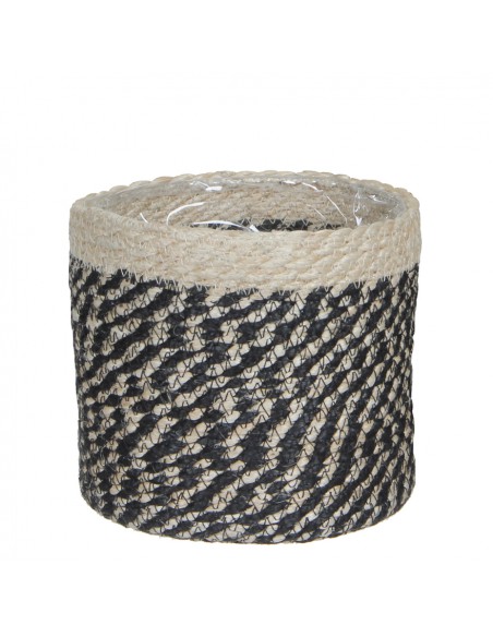 COPRIVASO CESTO BONAPARTE BLACK - H18XD18 cm