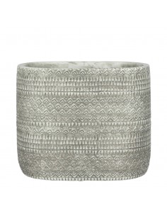 COPRIVASO CERAMICA KJELD OVAL GREY - L24,5XW14XH20 cm