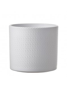 COPRIVASO CERAMICA ERA RELIEF WHITE - H17,5XD19,5 cm