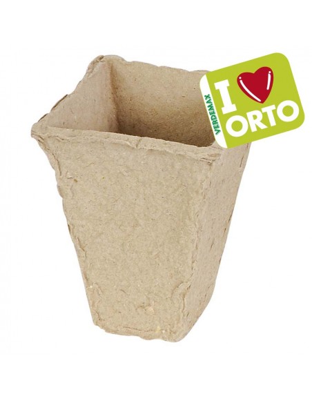 VASETTI QUADRATI BIODEGRADABILI 10 PEZZI VERDEMAX