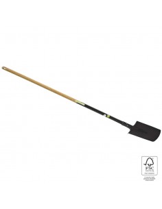 VANGA QUADRA CON MANICO IN LEGNO LUNGHEZ.130CM