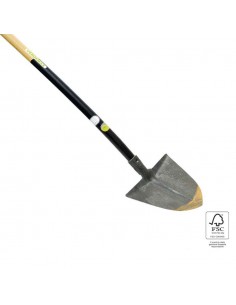 BADILE A V CM 27x27 CON MANICO IN LEGNO DI FAGGIO