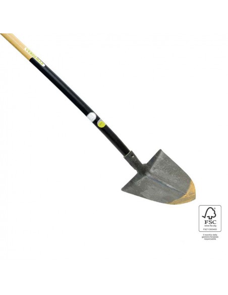 BADILE A V CM 27x27 CON MANICO IN LEGNO DI FAGGIO