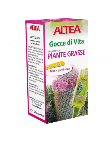 CONCIME GOCCE DI VITA PIANTE GRASSE CON 5 FIALE DA 40 ML