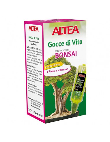 CONCIME GOCCE DI VITA BONSAI CON 5 FIALE DA 40 ML