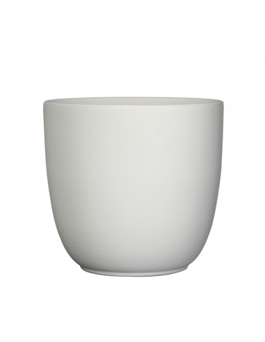 COPRIVASO CERAMICA TUSCA WHITE MATT - H20XD22,5 cm