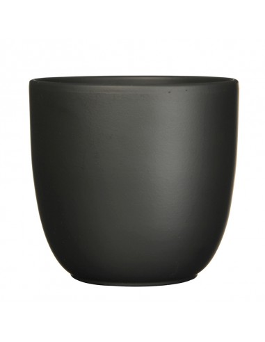 COPRIVASO CERAMICA TUSCA BLACK MATT - H20XD22,5 cm