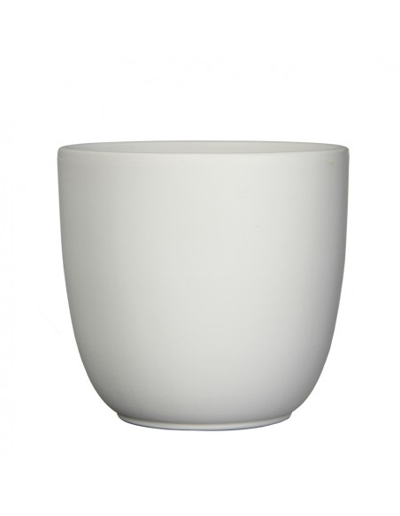 COPRIVASO CERAMICA TUSCA WHITE MATT - H16XD17 cm