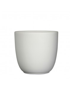 COPRIVASO CERAMICA TUSCA WHITE MATT - H13XD13,5 cm