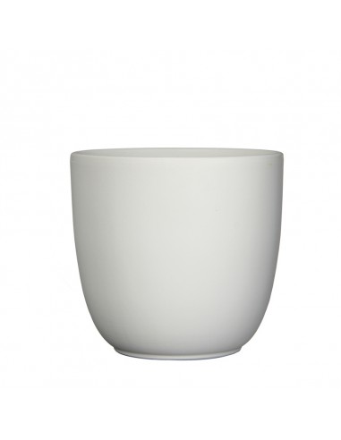 COPRIVASO CERAMICA TUSCA WHITE MATT - H13XD13,5 cm