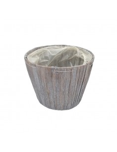 CESTO PORTAVASO "GIACINTO"BEIGE PERLATO 15X12,5CM