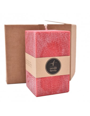 CANDELA CERA DI PALMA ROSSO LAMPONE 7,5X13 cm