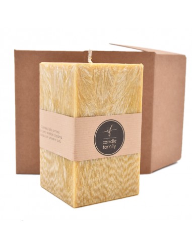 CANDELA CERA DI PALMA GIALLO ZINCO 7,5X13 cm