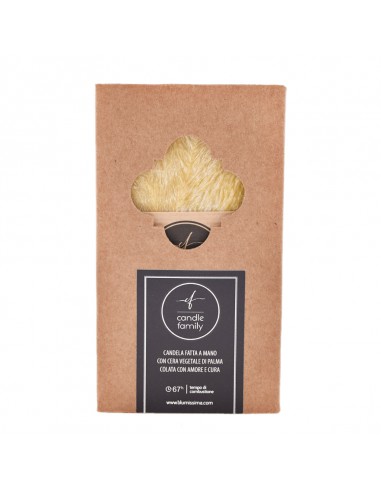 CANDELA CERA DI PALMA GIALLO ZINCO 7,5X13 cm