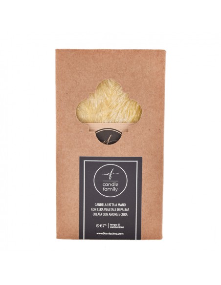 CANDELA CERA DI PALMA GIALLO ZINCO 7,5X13 cm