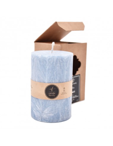 CANDELA CERA DI PALMA BLU BRILLANTE (cilindro) 6,5X10 cm