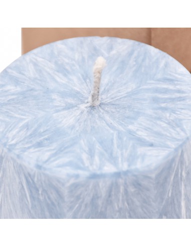 CANDELA CERA DI PALMA BLU BRILLANTE (cilindro) 6,5X10 cm